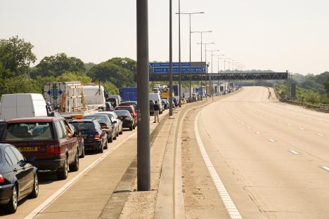 M25 closed as three cars crash sparking huge blaze – with drivers stuck in hour-long tailbacks