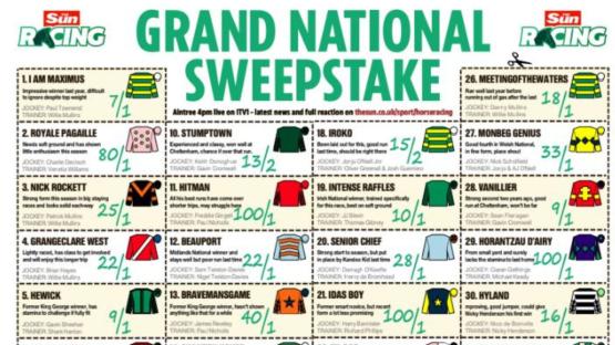 Grand National 2025 sweepstake kit – Download your free printable guide for £1million Aintree race