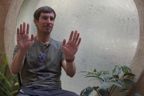 Mountain guide Lukas Furtenbach speaking.