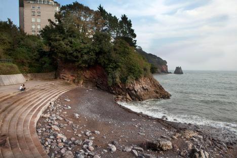 Beacon Cove in Torquay, where Agatha Christie went swimming.