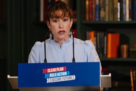 Victoria Atkins, UK health secretary, speaking at a Conservative Party election campaign event.
