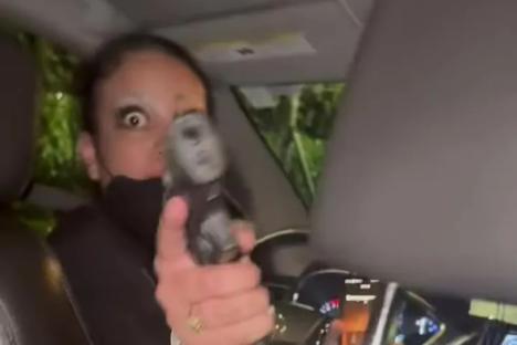 Watch terrifying moment raging Uber driver pulls GUN on female passenger after being told she has ‘crazy eyes’