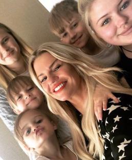 Kerry Katona with her children.