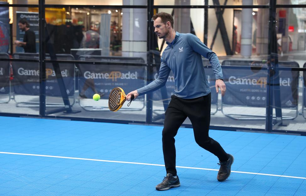 Andy Murray playing padel.
