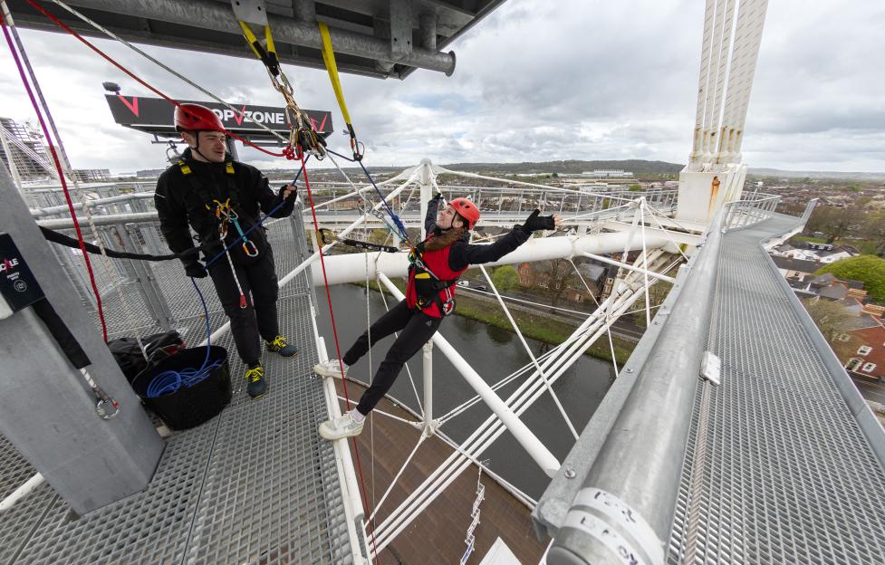 Exciting New Adventure Attraction Launches Tomorrow Above a Rugby Stadium in the UK!