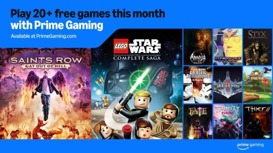 Collage of Prime Gaming's free games for the month.