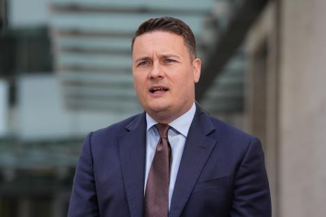 Wes Streeting, Health Secretary, giving a media interview.