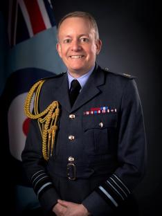 Formal portrait of Air Chief Marshal Richard Knighton in uniform.