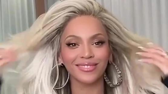 Beyoncé shows off lush blonde locks as she launches her new haircare range Cécred