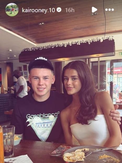 Kai Rooney with his new girlfriend.