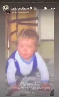 Video of baby David Beckham crawling.