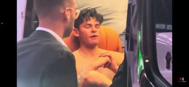 Ryan Garcia crying.