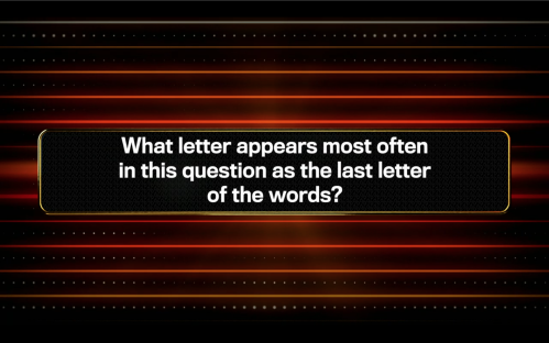 What letter appears most often in this question as the last letter of the words?