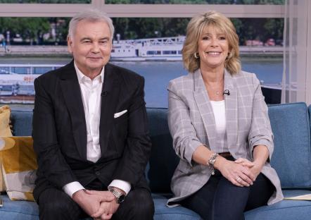 Eamonn Holmes and Ruth Langsford on the set of This Morning.