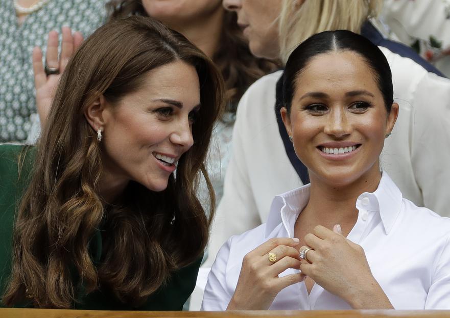 Kate Middleton and Meghan Markle at Wimbledon.