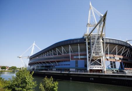 Principality Stadium in Cardiff, Wales.
