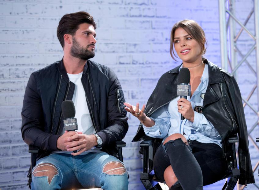 Dan Edgar and Chloe Lewis of The Only Way Is Essex at a BUILD Series event.
