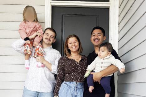I live with my fiancé & ex-husband – people think we’re polyamorous & it’s not good for the kids, but we save a fortune