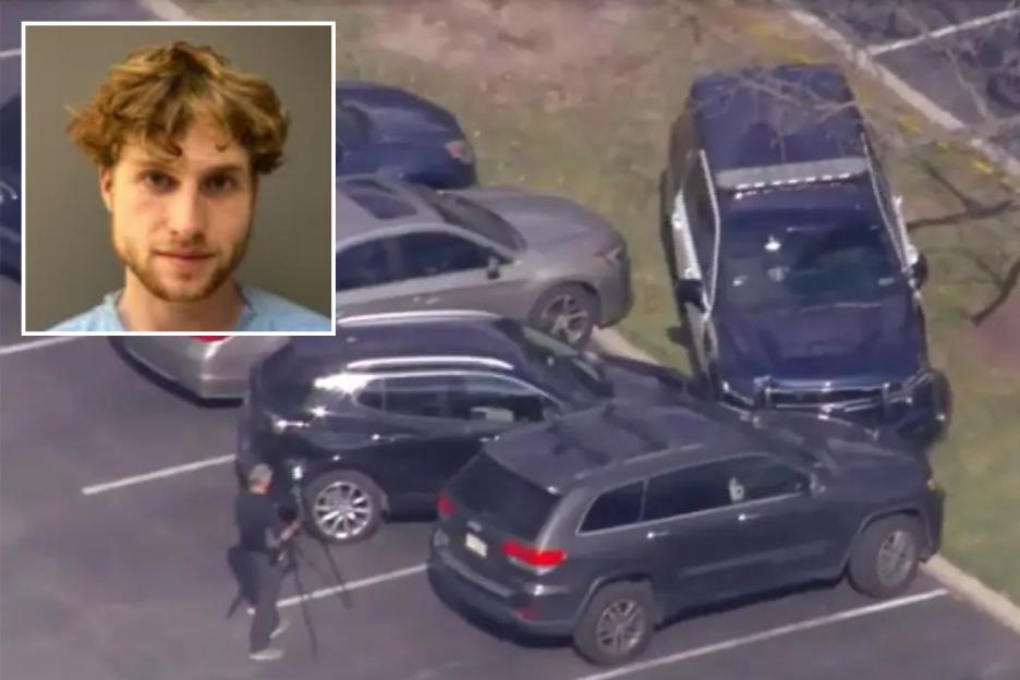 High-powered attorney's 21-year-old son arrested for attempted murder after allegedly running down cops in his Mercedes and smiling in mugshot