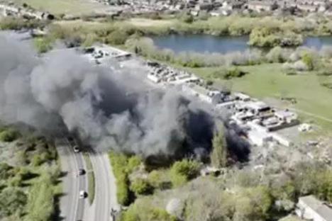 Huge fire sends thick smoke billowing across London sky as firefighters race to scene