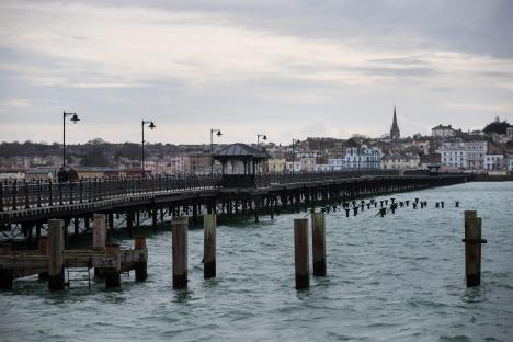 Ryde pier on the Isle of Wight, England.
