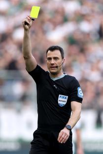 MOENCHENGLADBACH, GERMANY - MARCH 09: Referee Felix Zwayer is seen during the Bundesliga match between Borussia Mönchengladbach and 1. FC Köln at Borussia Park Stadium on March 09, 2024 in Moenchengladbach, Germany. (Photo by Lars Baron/Getty Images)