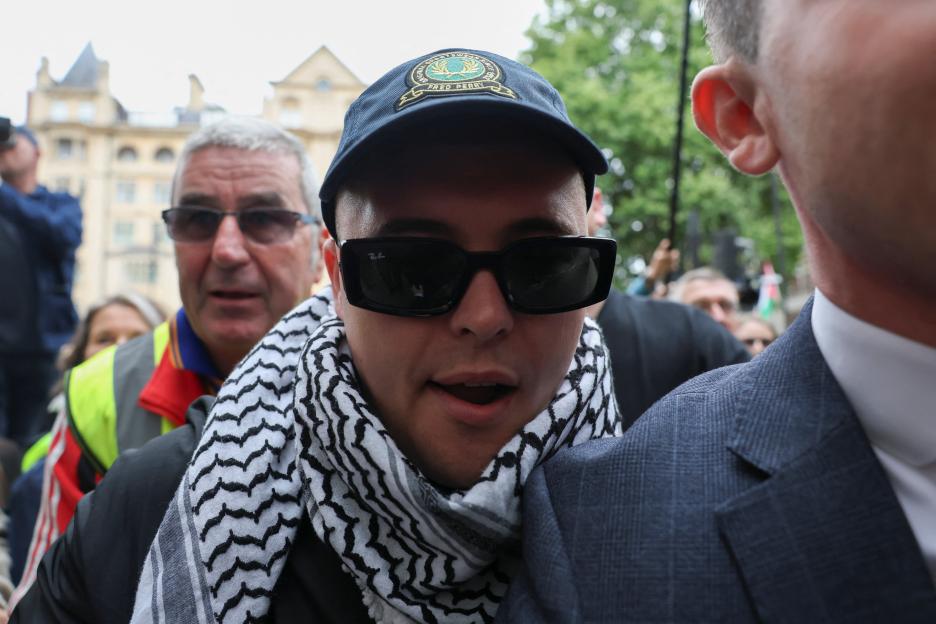 Kneecap rapper mobbed by supporters as he appears in court over ‘Hezbollah flag’ terror charge