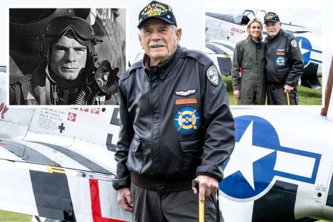 I was shot down, escaped PoW camp & fought for Russians… I’d do it all again, says pilot, 100, teaching kids about WW2