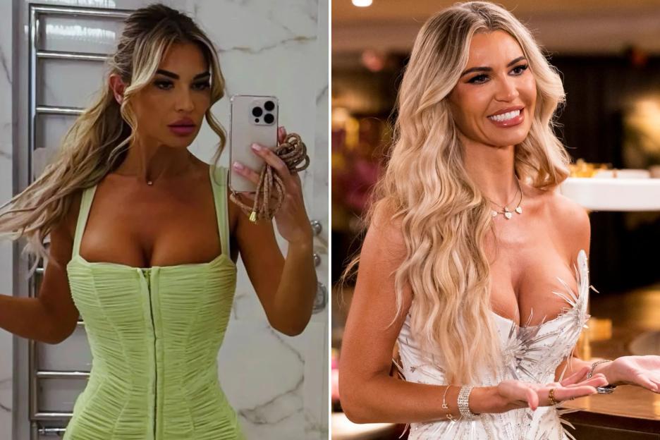 Christine McGuinness almost spills out of tiny minidress as Celebs Go Dating star poses for bathroom selfie