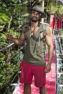 David Haye leaving a jungle competition.
