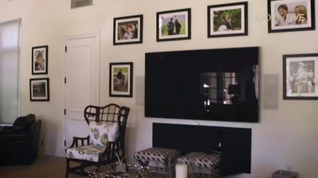 Living room inside Rory McIlroy's house.