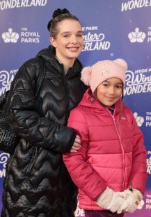 Helen Flanagan and her daughter Matilda Sinclair at Hyde Park Winter Wonderland.