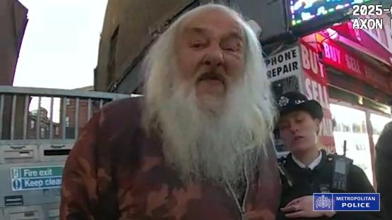 A sex offender being arrested by police.