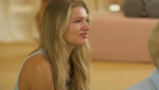 Woman crying.