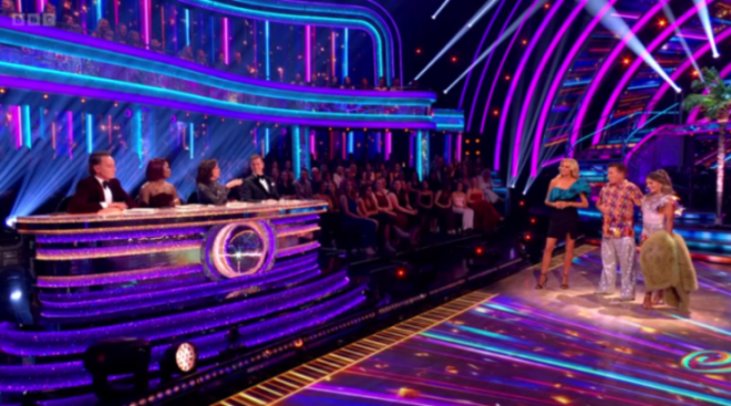 A live TV show with judges, performers and a presenter.