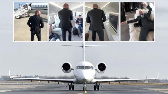 Inside Conor McGregor’s JUMBO private jet featuring massive widescreen TV and a bed as UFC legend gives personal tour