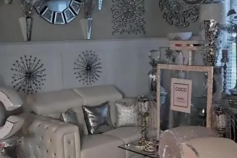 Bloke shows off his sparkly bling house with huge Chanel signs & disco curtains – even the smoke alarm’s glittery