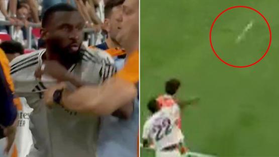 Real Madrid implode with THREE red cards as Bellingham ‘restrained’ and Rudiger throwing ICE PACK at ref in Copa del Rey