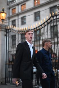 Cole Palmer of Chelsea arriving at the Chelsea End of Season Awards.