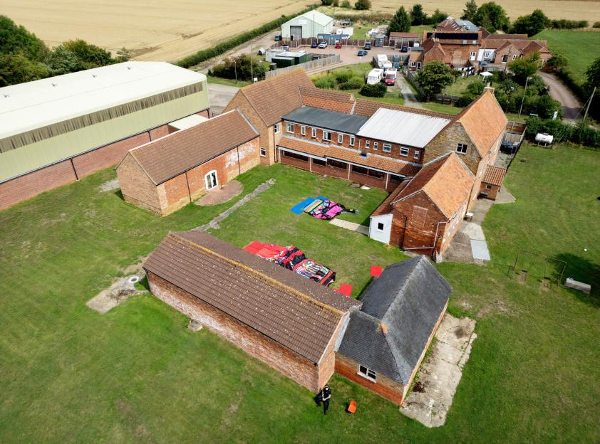 Aerial view of Stathern Lodge summer camp where eight children were poisoned.