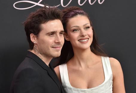 Brooklyn Beckham and Nicola Peltz Beckham at the premiere of the movie