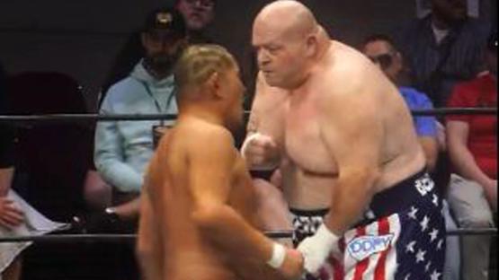 ‘Is he OK?’ – Fans fear for Butterbean as worrying footage of 58-year-old boxing icon’s ring return emerges