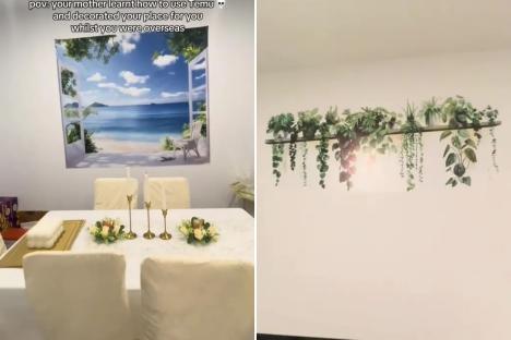 My mum decorated my flat with Temu buys while I was away – people say it looks ‘dystopian’ & like ‘Barbie’s play house’