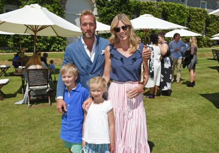Ben and Marina Fogle with their children at the Goodwood Festival of Speed.