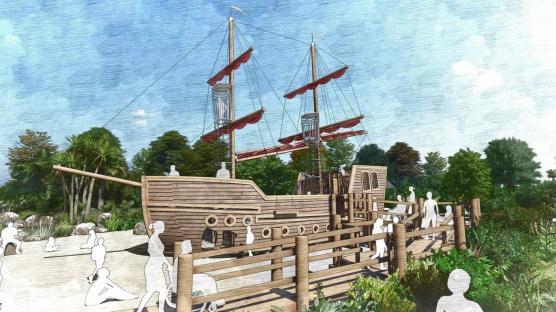 Illustration of the Diana, Princess of Wales Memorial Playground renewal.