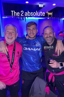 Kiernan Dewsbury-Hall with two men.