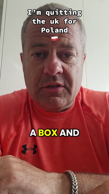 Man announcing he's leaving the UK for Poland.