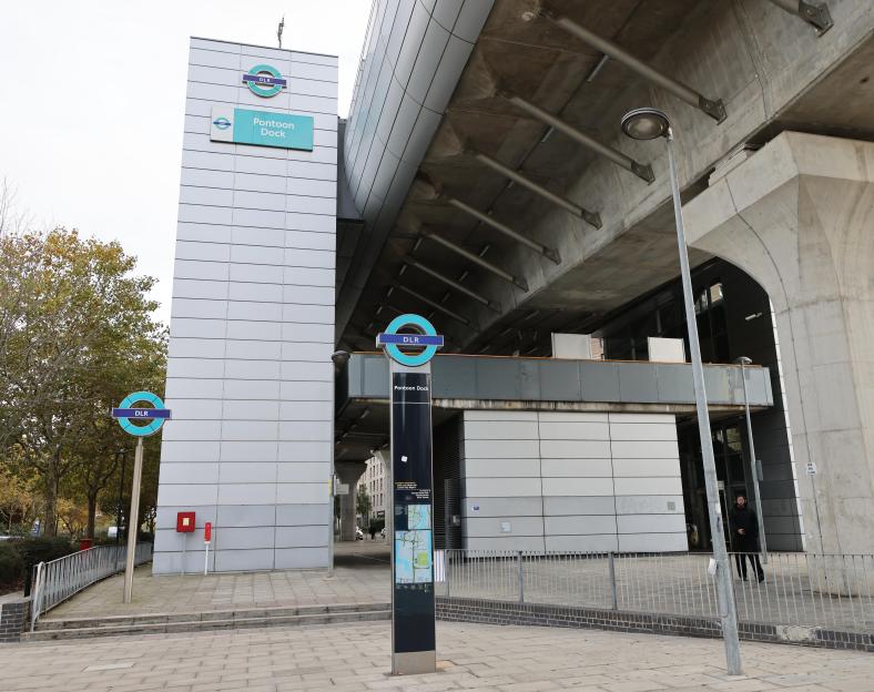 Pontoon Dock DLR station.