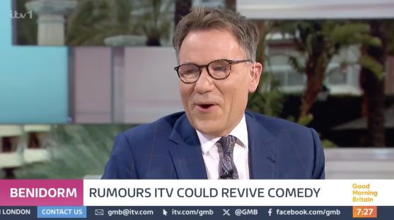 Good Morning Britain segment discussing Benidorm comedy revival rumors.
