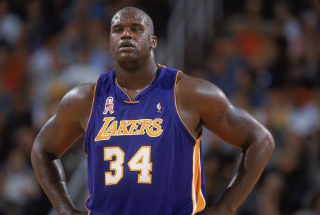 Shaquille O'Neal #34 of the Los Angeles Lakers.